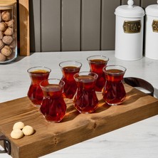 Lav 6'lı Çay Bardağı - Şeffaf - 165 ml