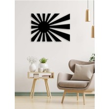 Artroya - Sunlight Metal Duvar Tablosu - Ev Duvar Dekorasyonu - 80 X 60 - Cm -Siyah - Deco-158