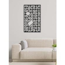 Artroya - Plasma Daireler Metal Duvar Tablosu - Ev Duvar Dekorasyonu - 80 X 53 - Cm -Siyah - Deco-114