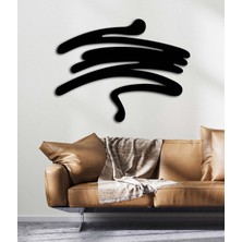 Artroya - Graffitti Metal Duvar Tablosu - Ev Duvar Dekorasyonu - 70 X 55 - Cm -Siyah - Deco-063
