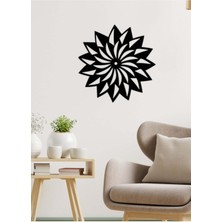 Artroya - Rüzgar Gülü Metal Duvar Tablosu - Ev Duvar Dekorasyonu - 50 X 50 - Cm -Siyah - Deco-201