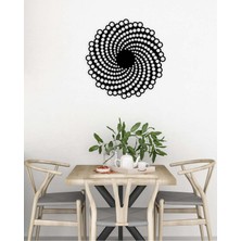 Artroya - Baloncuk Girdabı Metal Duvar Tablosu - Ev Duvar Dekorasyonu - 50 X 50 - Cm -Siyah - Deco-124