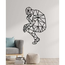 Artroya - Düşünen Adam Metal Duvar Tablosu - Ev Duvar Dekorasyonu - 80 X 50 - Cm -Siyah - Deco-181