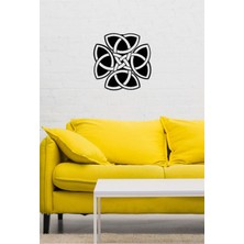 Artroya - Triquetra Metal Duvar Tablosu - Ev Duvar Dekorasyonu - 50 X 50 - Cm -Siyah - Deco-117