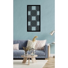 Artroya - Oriantel Duvar Tablosu Metal Duvar Tablosu - Ev Duvar Dekorasyonu - 90 X 45 - Cm -Siyah - Deco-103
