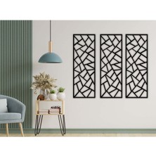Artroya - Geometric Line-16 Metal Duvar Tablosu - Ev Duvar Dekorasyonu - 100 X 100 - Cm -Siyah - Deco-193
