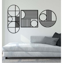 Artroya - Living Outline Metal Duvar Tablosu - Ev Duvar Dekorasyonu - 100 X 130 - Cm -Siyah - Deco-047