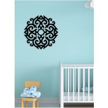 Artroya - Mandala Metal Duvar Tablosu - Ev Duvar Dekorasyonu - 50 X 50 - Cm -Siyah - Deco-122