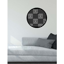 Artroya - Rosco Metal Duvar Tablosu - Ev Duvar Dekorasyonu - 60 X 60 - Cm -Siyah - Deco-167