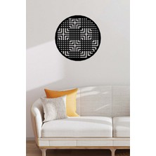 Artroya - Rosco Metal Duvar Tablosu - Ev Duvar Dekorasyonu - 60 X 60 - Cm -Siyah - Deco-167