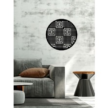Artroya - Rosco Metal Duvar Tablosu - Ev Duvar Dekorasyonu - 60 X 60 - Cm -Siyah - Deco-167