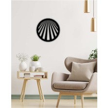 Artroya - Perspective Lines Metal Duvar Tablosu - Ev Duvar Dekorasyonu - 50 X 50 - Cm -Siyah - Deco-009