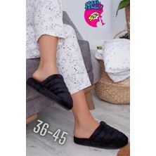 Neon Shoes Unisex Önü Kapalı Peluş Terlik İthal Velsoft Kumaş Sessiz Eva Taban Misafir Ev Terliği