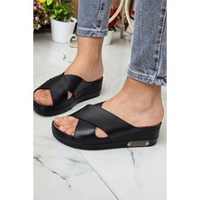 Neon Shoes Kadın Günlük Ortopedik Anatomik Terletmeyen Yumuşak Taban Suni Deri Ev Dışarı Anne Terlik