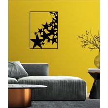 Artroya - Yıldız Şöleni Metal Duvar Tablosu - Ev Duvar Dekorasyonu - 55 X 75 - Cm -Siyah - Deco-054