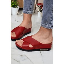 Neon Shoes Kadın Günlük Ortopedik Anatomik Terletmeyen Yumuşak Taban Suni Deri Ev Dışarı Anne Terlik