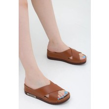 Neon Shoes Kadın Günlük Ortopedik Anatomik Terletmeyen Yumuşak Taban Suni Deri Ev Dışarı Anne Terlik