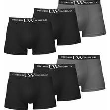 Underworld 6'lı Erkek Rahat Katlanma Yapmayan Premium Kutulu Likralı Boxer