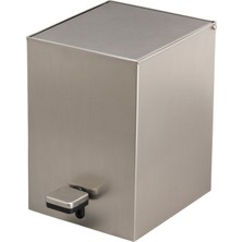 Pedallı Kare Çöp Kovası 3 Lt Saten 262X245X180 Mm