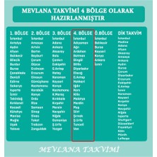 Mevlana Takvimi 2025 Yapraklı Blok Duvar Takvimi 4. Bölge