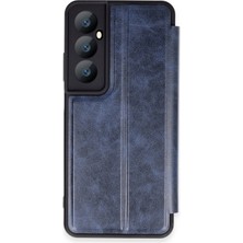 Newface Realme C65 Kılıf Flip Cover - Lacivert 13