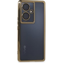 Newface Vivo V29 Lite Kılıf Razer Lensli Silikon - Gold 13