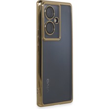 Newface Vivo V29 Lite Kılıf Razer Lensli Silikon - Gold 13