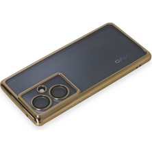 Newface Vivo V29 Lite Kılıf Razer Lensli Silikon - Gold 13