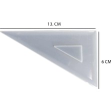 Epoksi Silikon Kalıp Gönye Cetvel Kalıbı 13 cm