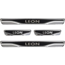 Brsplast Seat Leon Uyumlu 4 Parça Iç Kapı Eşiği Karbon Krom Abs