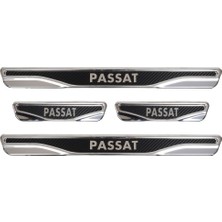 Vw Passat Uyumlu 4 Parça Iç Kapı Eşiği Karbon Krom Abs