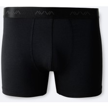 Avva Erkek Siyah Basic Soft Touch Tekli Regular Fit Boxer A42Y9537
