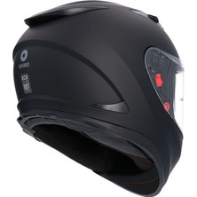 Moto Punto Shıro Fullface 3003 SH-605SV Shadow Solidmat Black Sunvizor L