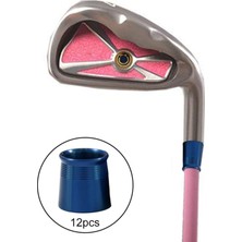 Surjion 12 Adet Golf Demir Yüksük Konik Ucu Adaptör Boyutu .370 Golf Kulübü Mil Yüksük Mavi (Yurt Dışından)