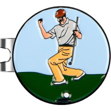 Surjion Golf Marker Şapka 25MM Yaratıcı Golf Işareti Araç Stili C (Yurt Dışından)