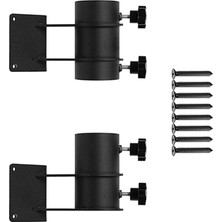 Surjion 2 Adet Şemsiye Tabanı Bayraklar Metal Kelepçe Bahçe Korkuluk Şemsiye Tutucu Standı (Yurt Dışından)