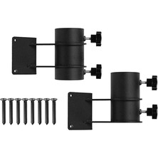 Surjion 2 Adet Şemsiye Tabanı Bayraklar Metal Kelepçe Bahçe Korkuluk Şemsiye Tutucu Standı (Yurt Dışından)