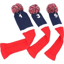 Surjion 3x Örme Ahşap Golf Kulübü Kılıfı Boyunlu Çorap Değiştirilebilir. 1 (Yurt Dışından)