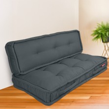 Xpermate Bisküvi Minder Petek Önü Palet Üstü Minderi Fransız Minder Bank Ve Bahçe Minderi 60x120x14 Cm Antrasit