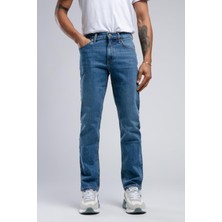 Lee Cooper Marco Normal Bel Dar Kesim Düz Paça Mavi Erkek Jean Pantolon