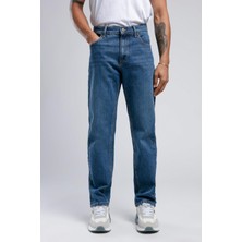 Lee Cooper Rico Yüksek Bel Normal Kesim Düz Paça Mavi Erkek Jean Pantolon