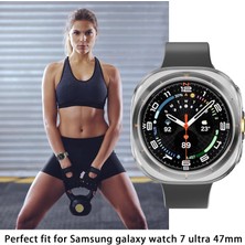 Samsung Galaxy Watch 7 Ultra 47MM Uyumlu Kasa Ekran Koruyucu 360 Tam Koruma Kılıf Kapak