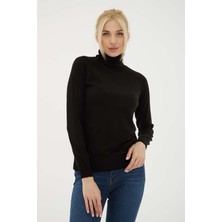 Fashion Friends Standart Fit Balıkçı Yaka Triko Kazak Bayan Kazak 24K0401K1