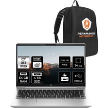 Hp Probook 440 G10 Intel Core I5 1335U 64GB 4tb SSD 14" Fhd Fdos Taşınabilir Bilgisayar & Per4 Çanta 8A565EAPN350