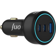 Juo 138W 3 Portlu Type-C + Usb-A Araç Şarj Aleti Pd 3.0 & Qc 4.0 Hızlı Araç Içi Şarj Cihazı