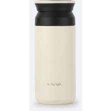 AVVA Erkek Ekru Isı Göstergeli %100 Çelik Termos 350 ML B009910