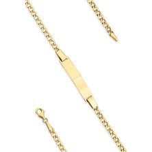 Fiyonk Kuyumculuk 14 Ayar Altın Gurmet Zincirde Çocuk Künyesi