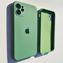 Pirok Store iPhone 11 Uyumlu Köşeli Kalıp ( 12 Görünümlü ) Içi Kadife Silikon Kılıf