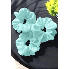 Joyous Mom & Kids  Dev Boy 3'lü Muslin Saç Lastiği Oversize Pamuklu Saç Tokası Set Scrunchie Toka Seti