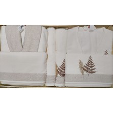 Özdilek Cotton Bliss Krem-Bej Bornoz Aile Seti